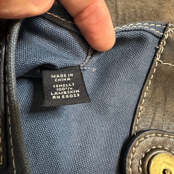 Banana Republic Faded brown Lambskin Leather Tote Hobo Bag with silver sparkle - Picture 6 of 16